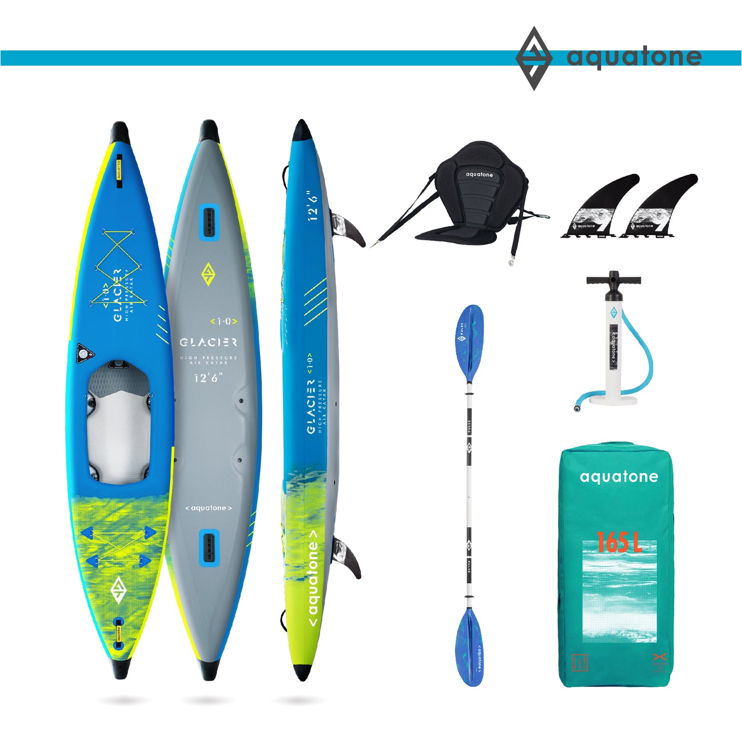 GLACIER 12'6" ADVANCED KAYAK 1-PERSON